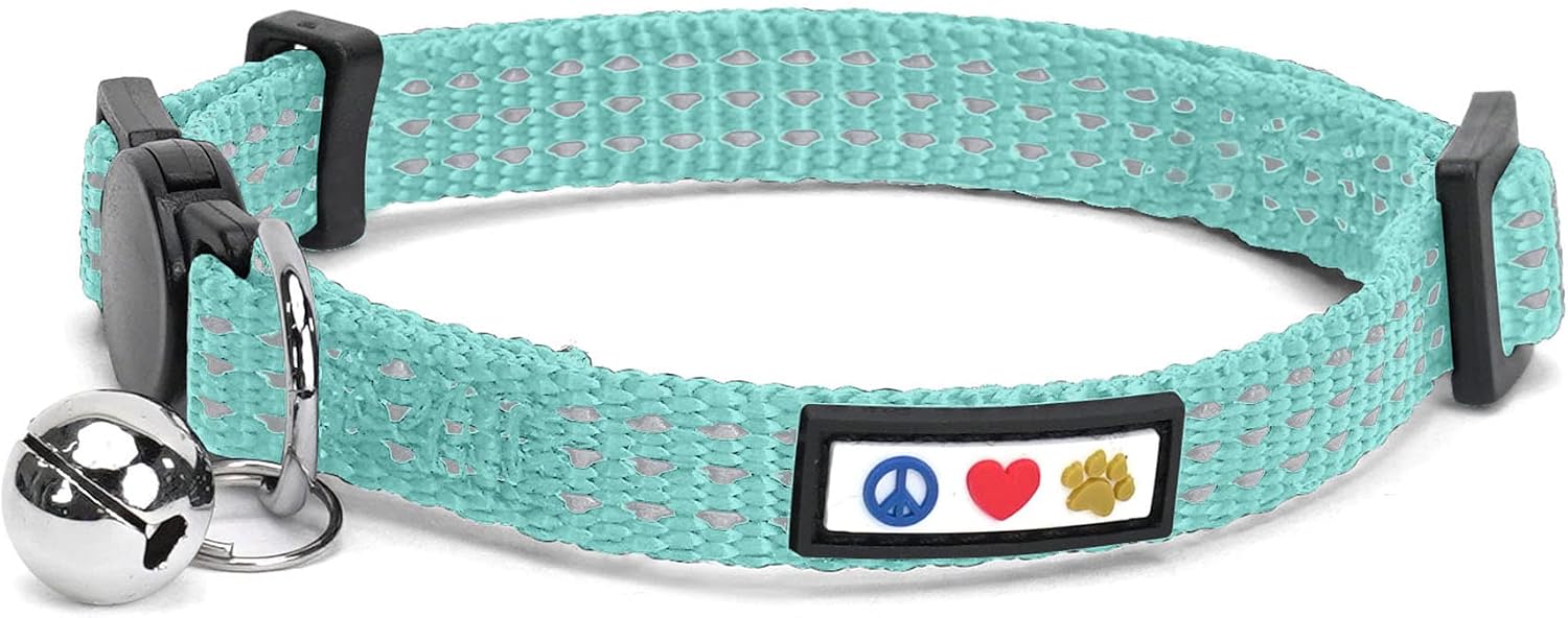 Reflective Breakaway Cat Collar – Adjustable Safety Collar with Removable Bell