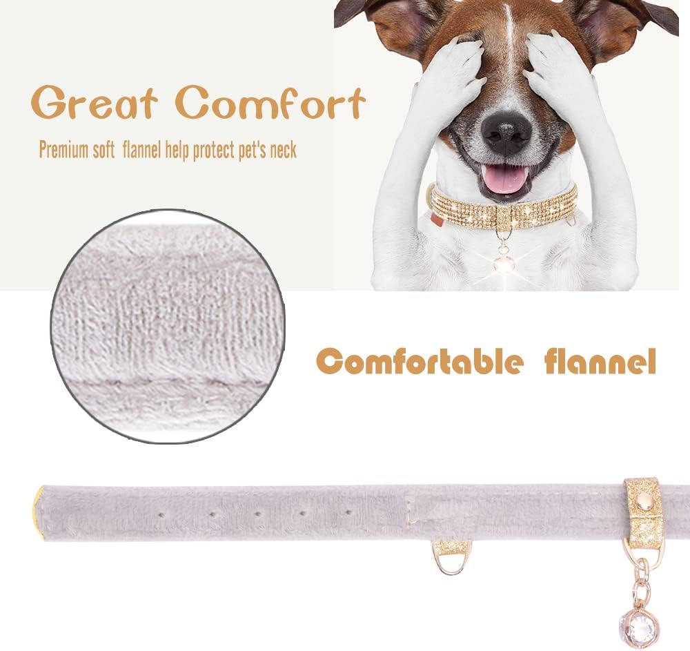 Luxury Rhinestone Pet Collar – Premium PU Leather Adjustable Dog & Cat Collar with Crystal Pendant