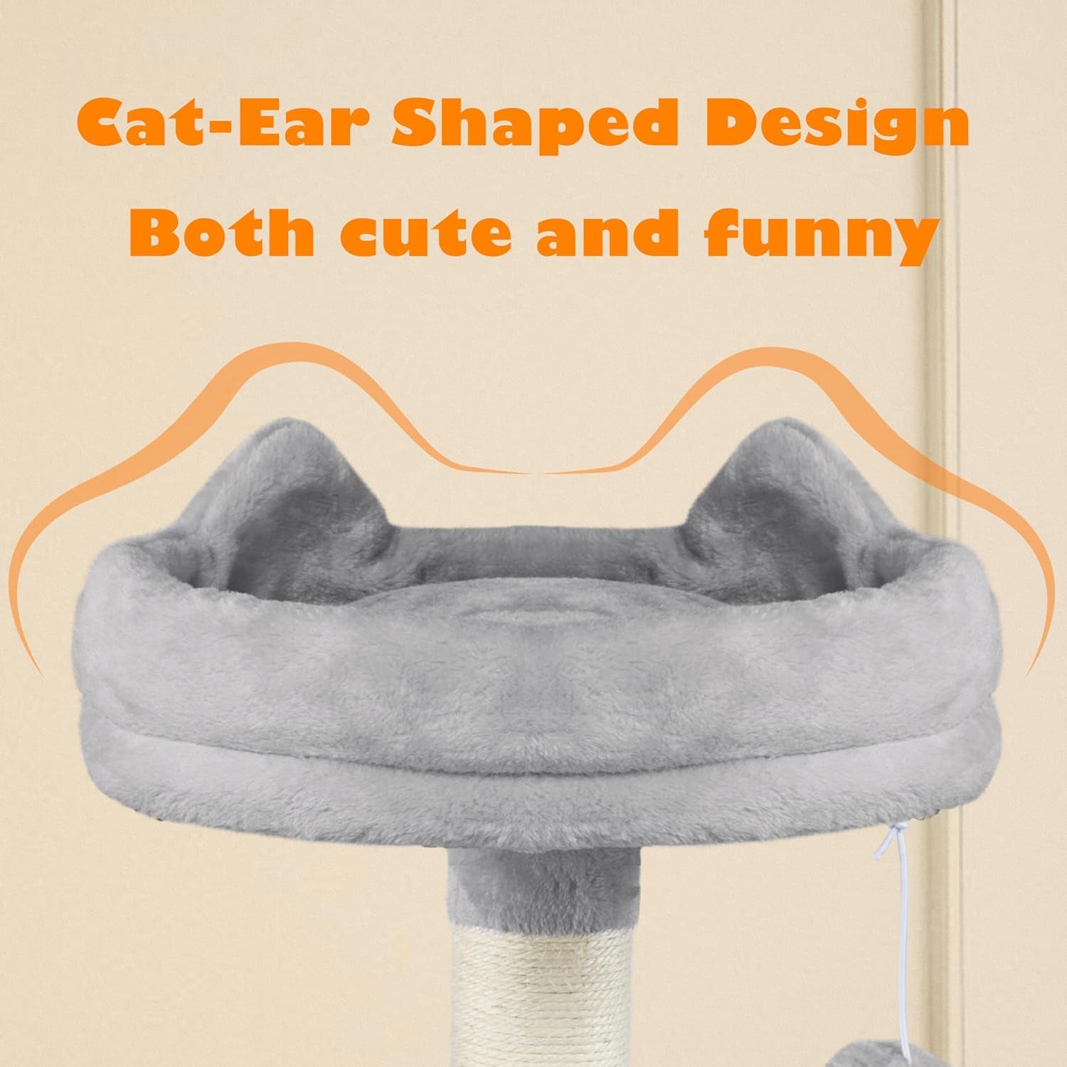 62.5" Multi-Level Cat Tree Tower with Condo, Hammock, Scratching Posts & Plush Perches – Light Gray